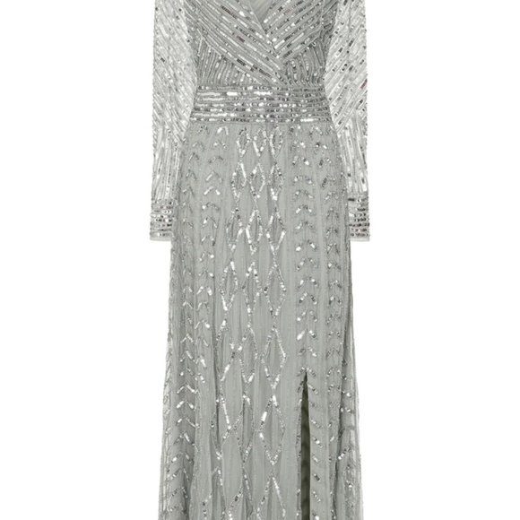 Frock and Frill Amelia Rose - Priscilla, Sage Silver Gown WITH CAPE ($300 value) - Picture 2 of 15